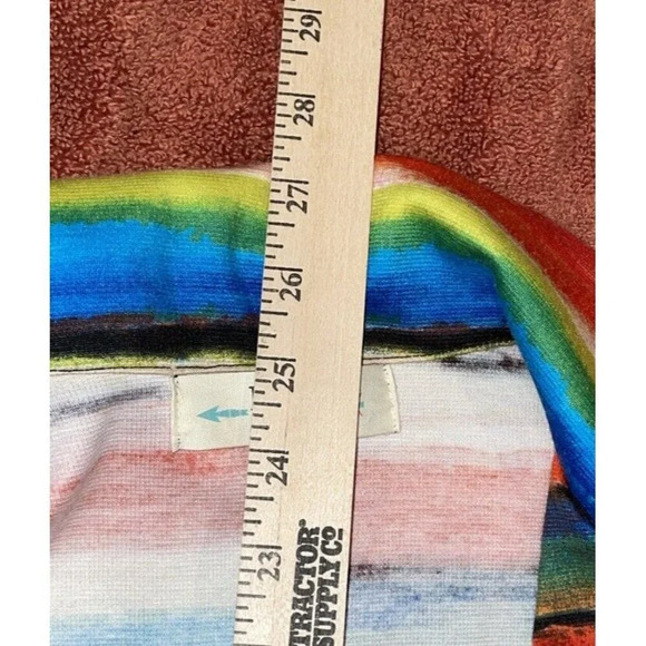 Love Spell 3X Colorful Stripe 1 Button Jacket Pockets Santa Fe Southwestern Boho - Picture 10 of 11